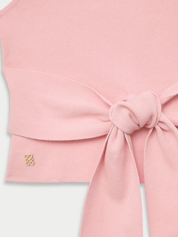 Pomelo Pomelo Tie Front Top - Pink