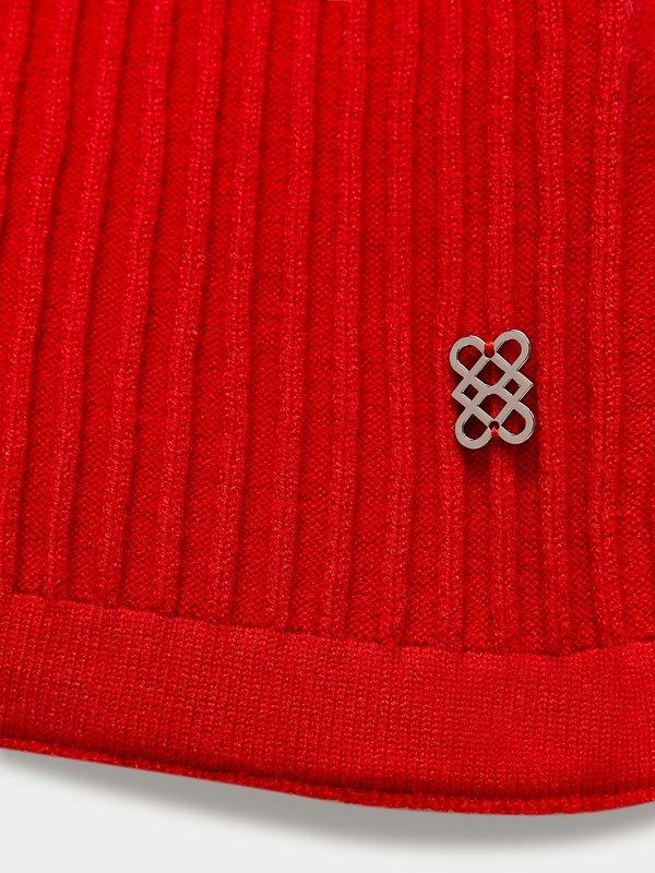 Pomelo Pomelo Tie Neck Sleeveless Knit Top - Red