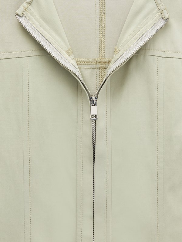 Pomelo Pomelo Tie Waist Zipper Romper - Green