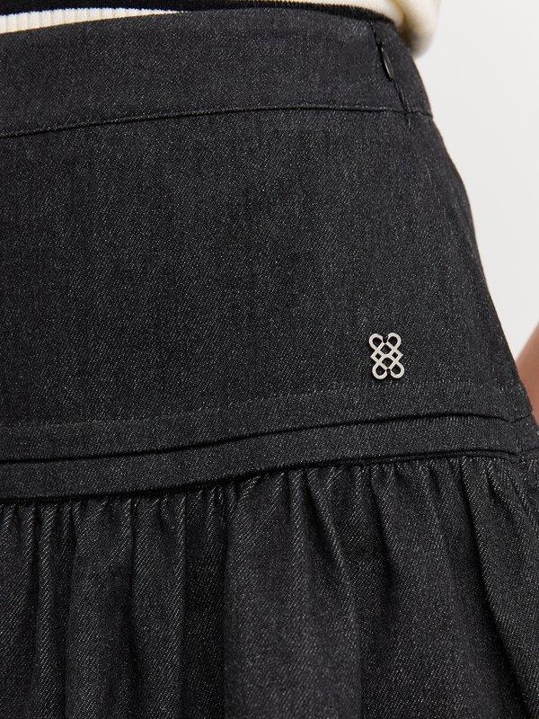 Pomelo Pomelo Tiered Ruffle Skirt - Black