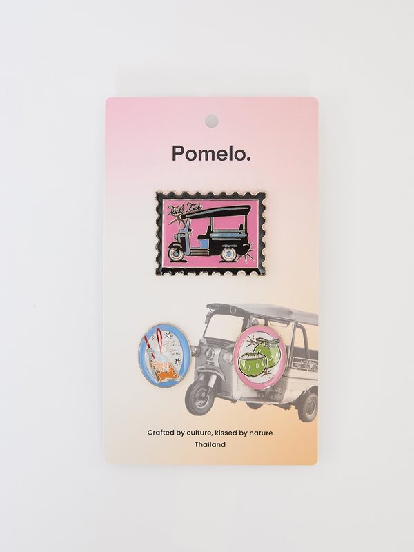 pomelo Pomelo Tuk Tuk Brooch Pins Set - Multi Color