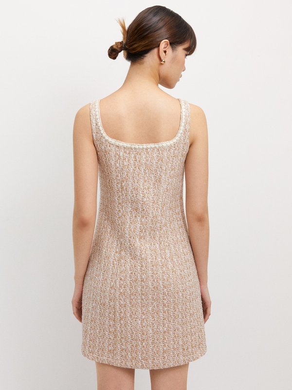 Pomelo Pomelo Tweed Button Dress - Pink