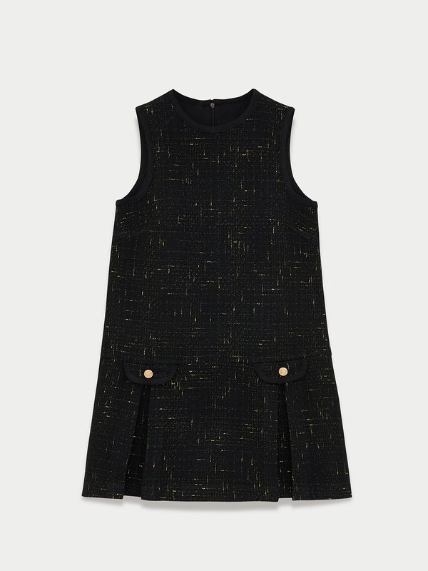 pomelo Pomelo Tweed Dress - Black