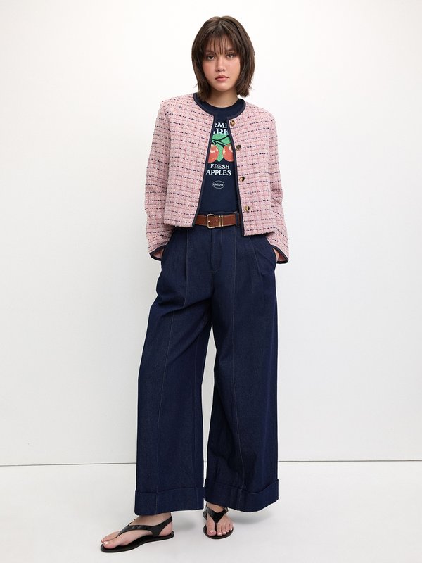 Pomelo Pomelo Tweed Jacket - Pink