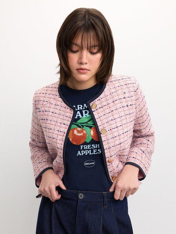 Pomelo Pomelo Tweed Jacket - Pink