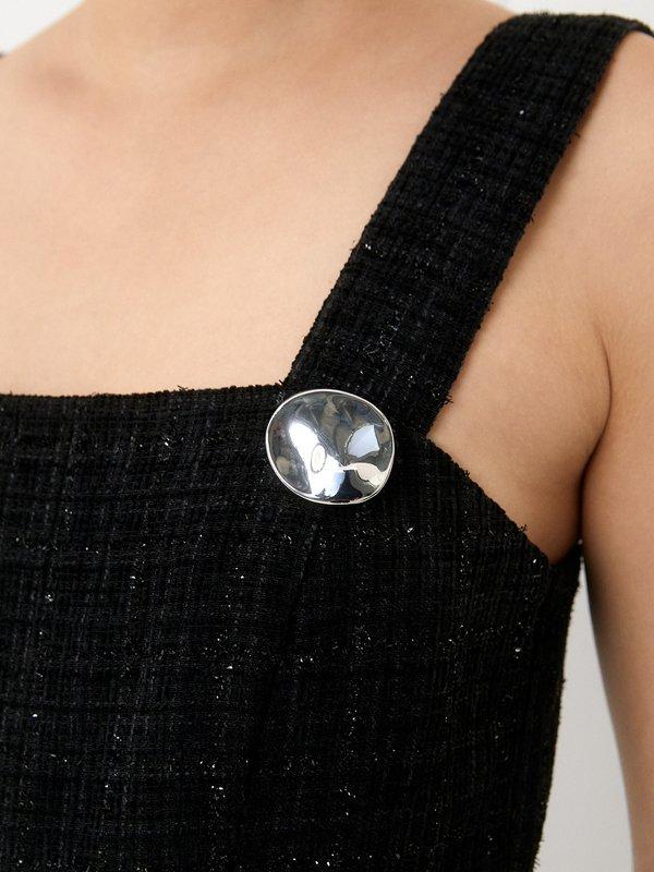 Pomelo Pomelo Tweed Jumpsuit - Black