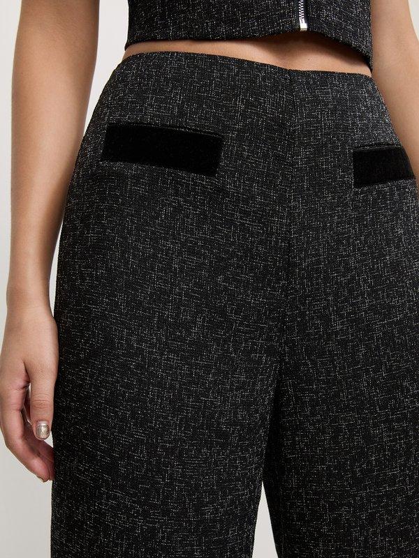 Pomelo Pomelo Tweed Pants - Black