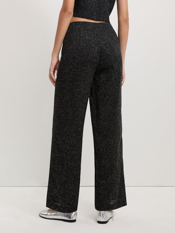 Pomelo Pomelo Tweed Pants - Black