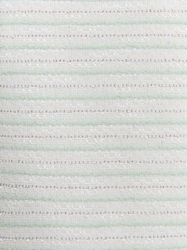 Pomelo Pomelo Tweed Puff Sleeve Top - Light Green