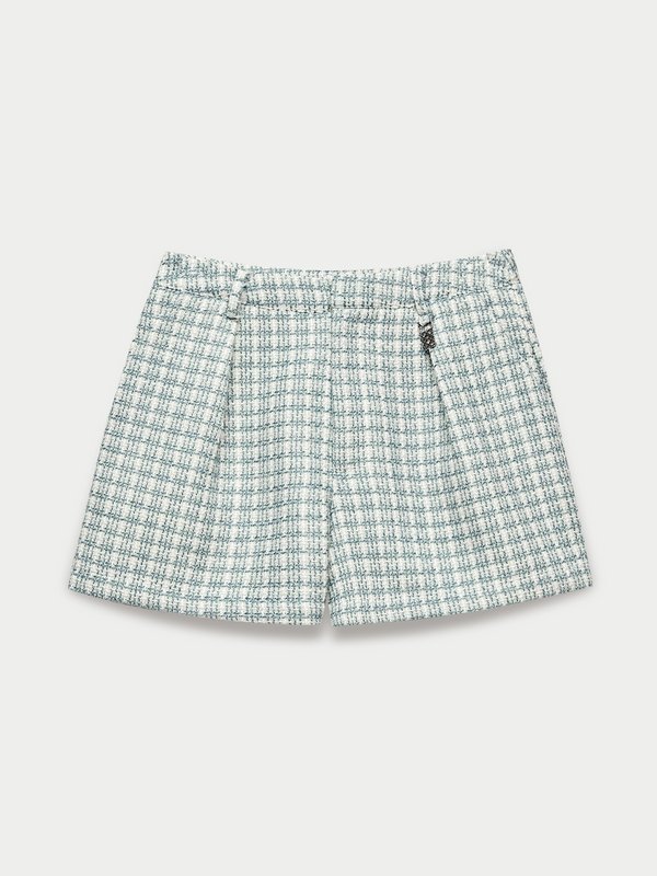 pomelo Pomelo Tweed Shorts - Baby Blue
