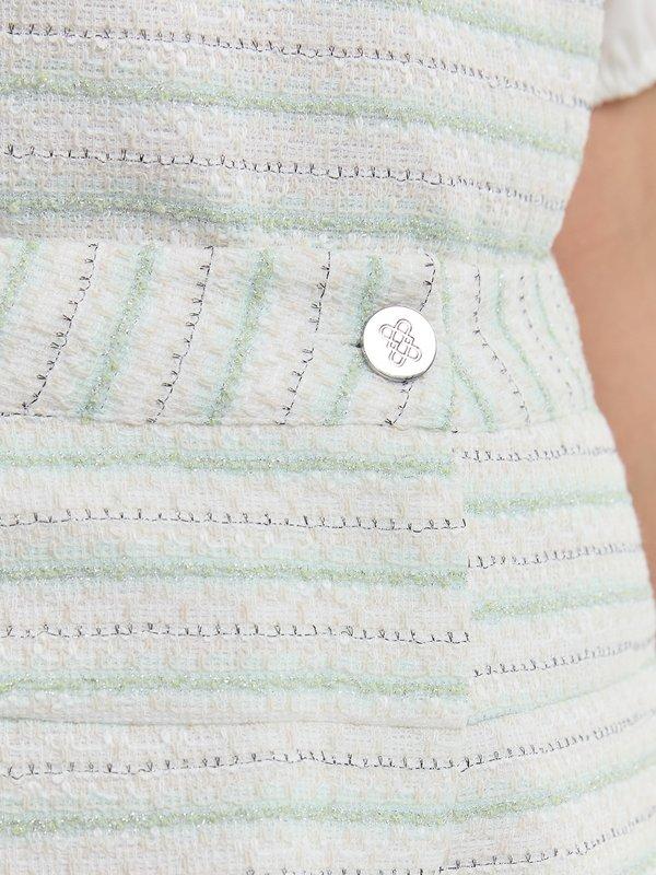 Pomelo Pomelo Tweed Stripe Shorts - Light Green