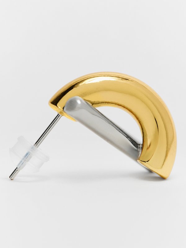 Pomelo Pomelo Twist Duo Earrings - Gold/Silver