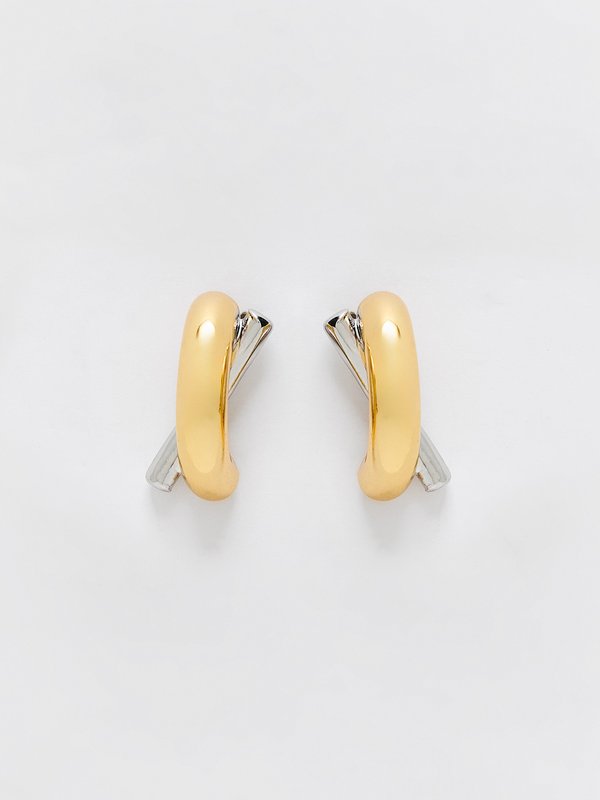pomelo Pomelo Twist Duo Earrings - Gold/Silver