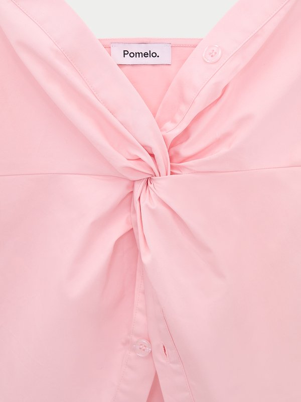 Pomelo Pomelo Twist-Front Button Camisole - Pink