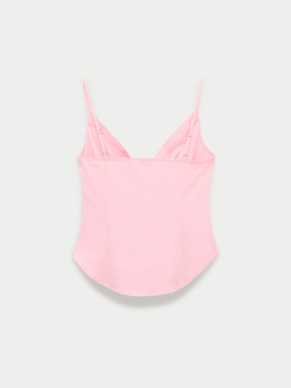 Pomelo Pomelo Twist-Front Button Camisole - Pink