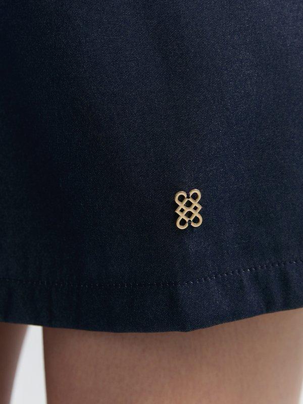 Pomelo Pomelo Twist Front Cut Out Mini Dress - Navy