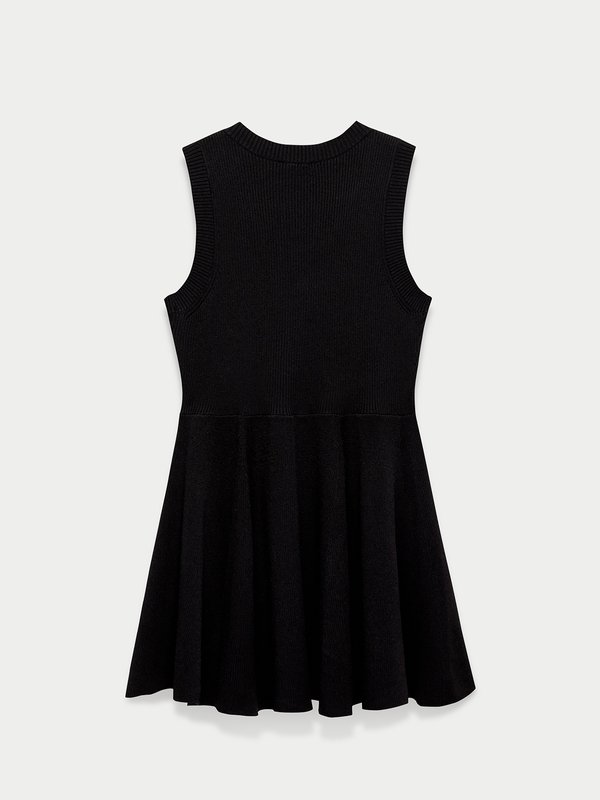 Pomelo Pomelo V-Neck Knit Dress - Black