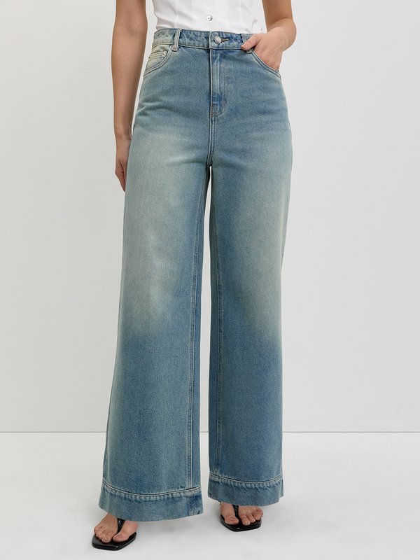 Pomelo Pomelo Wide Leg Jeans - Blue