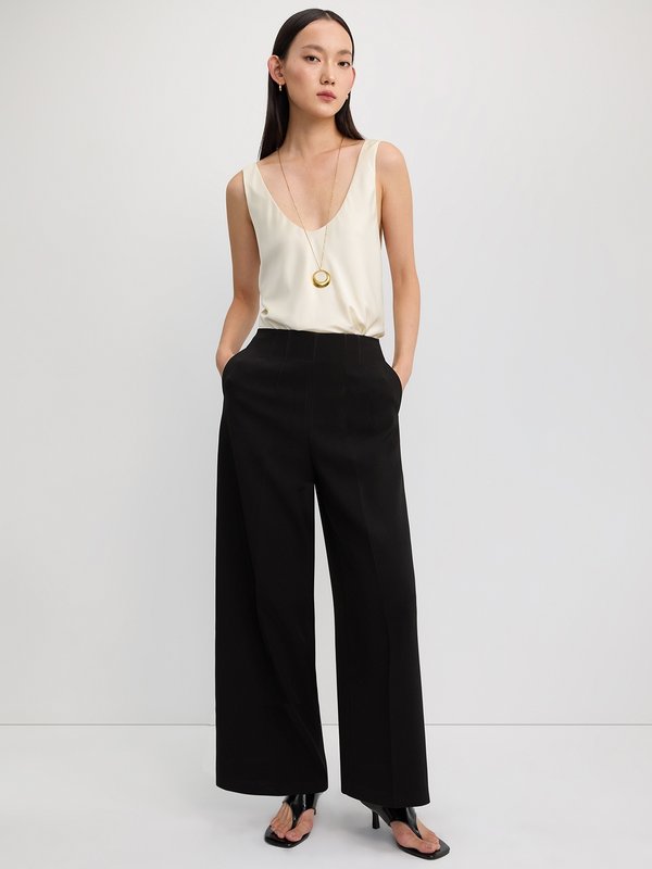 pomelo Pomelo Wide Leg Pants - Black