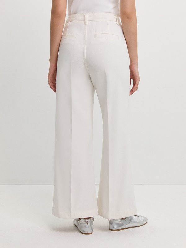 Pomelo Pomelo Wide Leg Pants - White