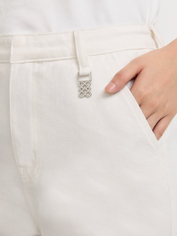 Pomelo Pomelo Wide Leg Pants - White