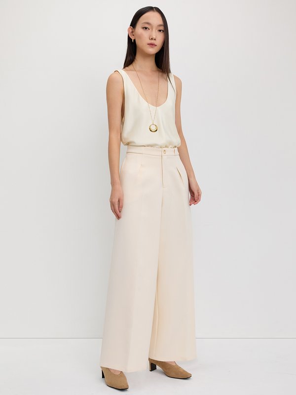 Pomelo Pomelo Wide-Leg Trousers - Beige