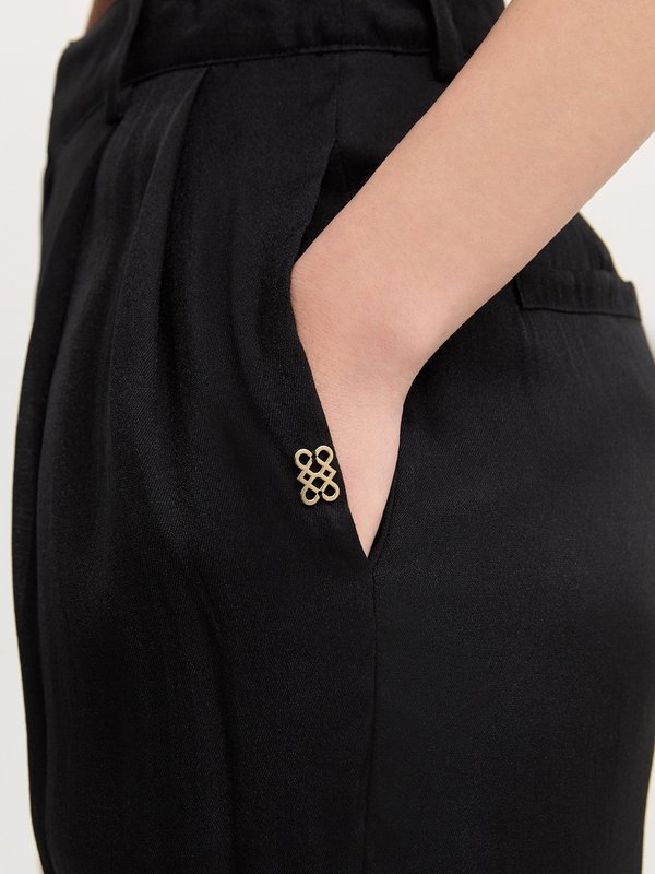 Pomelo Pomelo Wide-Leg Trousers - Black