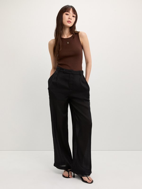 Pomelo Pomelo Wide-Leg Trousers - Black