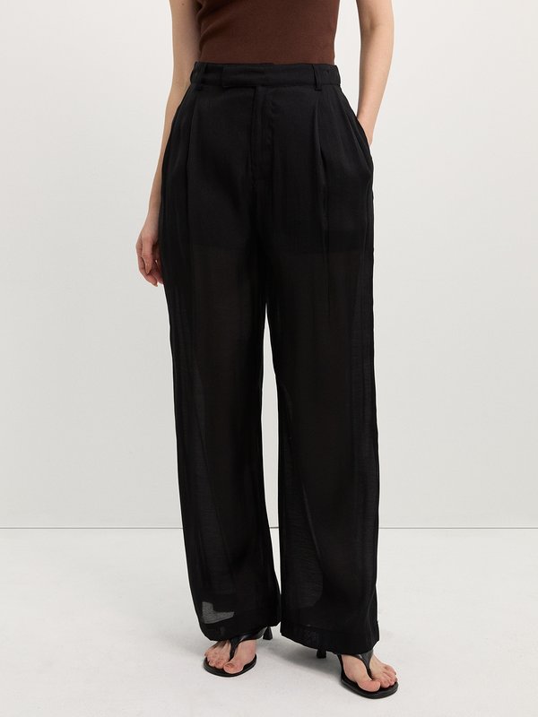 pomelo Pomelo Wide-Leg Trousers - Black