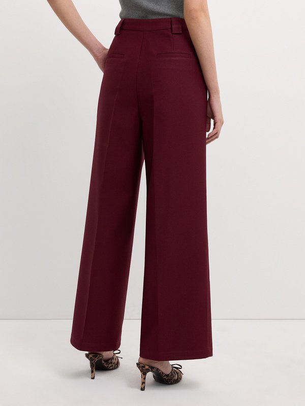 Pomelo Pomelo Wide Leg Trousers - Burgundy