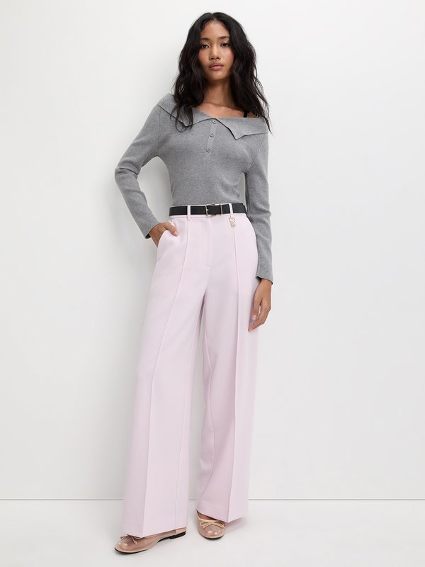 Pomelo Pomelo Wide Leg Trousers - Light Pink