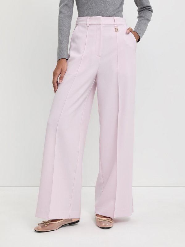 pomelo Pomelo Wide Leg Trousers - Light Pink