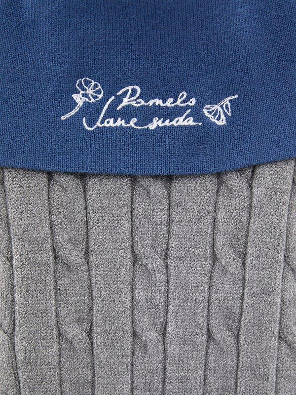 Pomelo Pomelo Pomelo. X Janesuda Pawmelo Cable Knit Jumper - Mid Grey