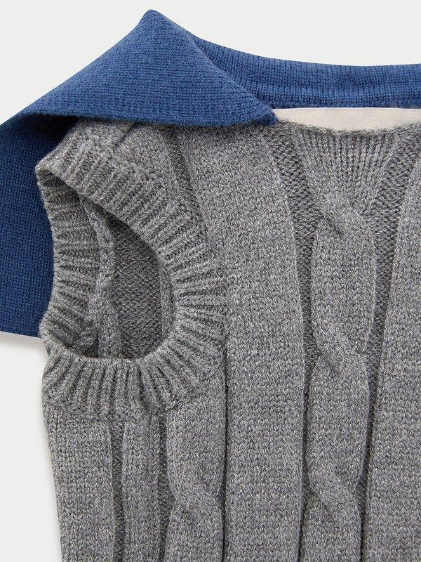 Pomelo Pomelo Pomelo. X Janesuda Pawmelo Cable Knit Jumper - Mid Grey