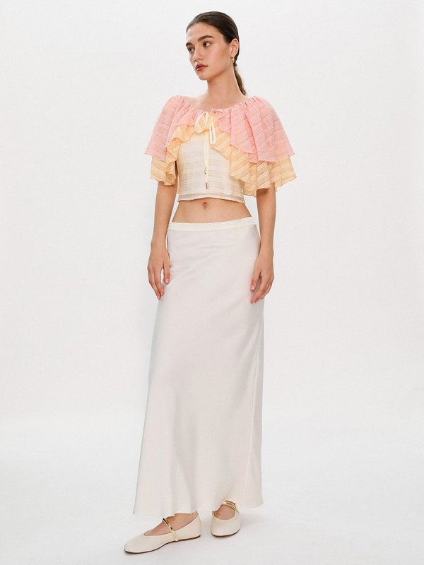 Pomelo Pomelo Pomelo. X Janesuda Ruffle Crop Top - Multi Color