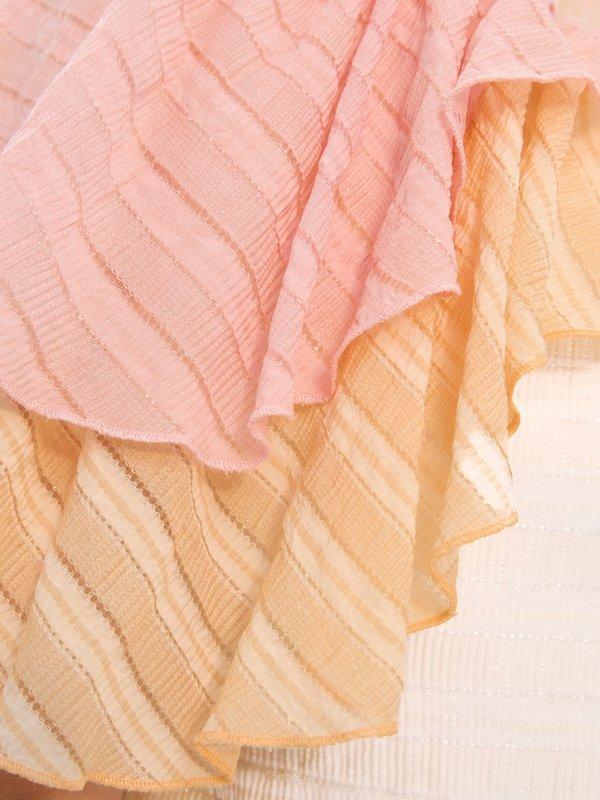 Pomelo Pomelo Pomelo. X Janesuda Ruffle Crop Top - Multi Color