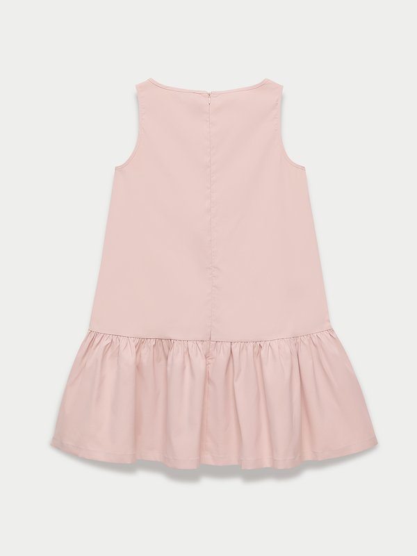 Pomelo Pomelo Sleeveless Tie-Neck Ruffle Dress - Light Pink