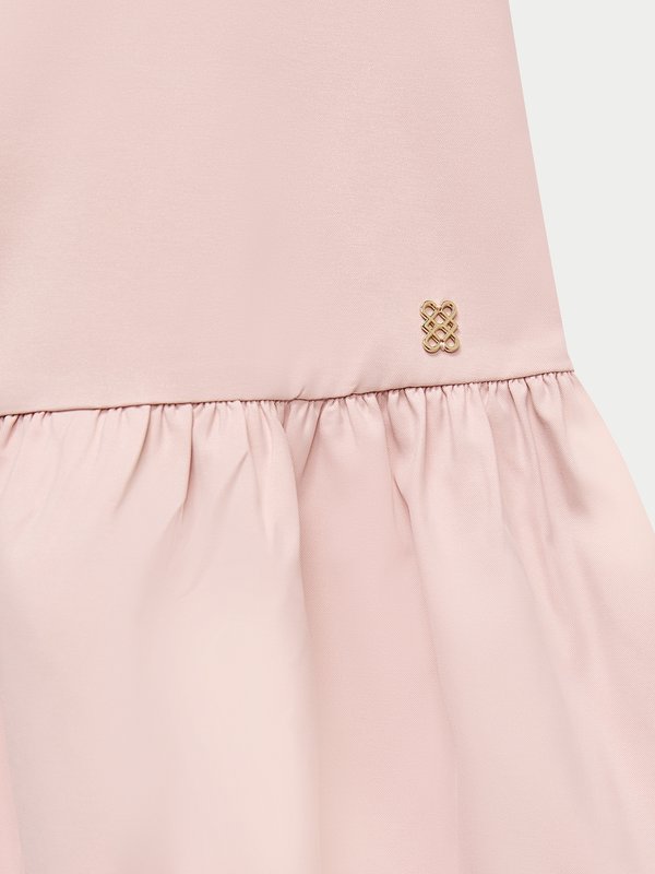 Pomelo Pomelo Sleeveless Tie-Neck Ruffle Dress - Light Pink