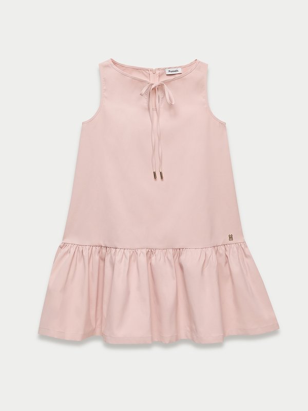 pomelo Pomelo Sleeveless Tie-Neck Ruffle Dress - Light Pink