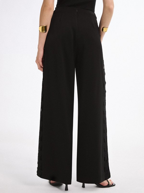 Pomelo VERSE Butterfly Lace Pants - Black