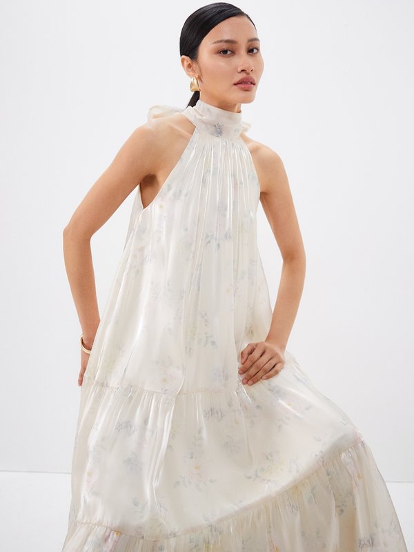 pomelo VERSE Floral Print Bow Dress - Multi