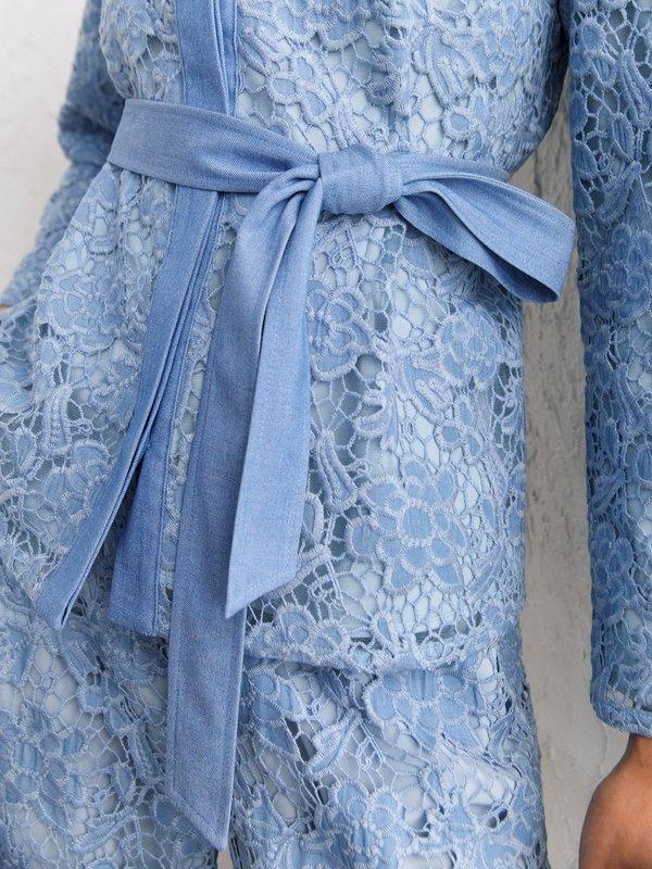 Pomelo VERSE Frances Floral Lace Jacket - Blue