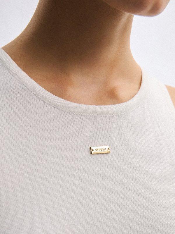 Pomelo VERSE Knit Tank Top - Off-White