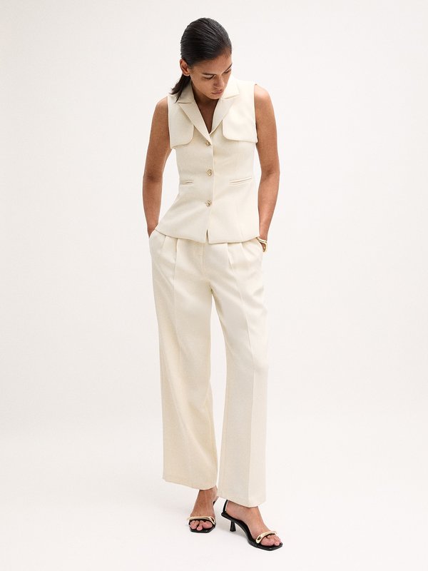 Pomelo VERSE Layered Vest - Ivory