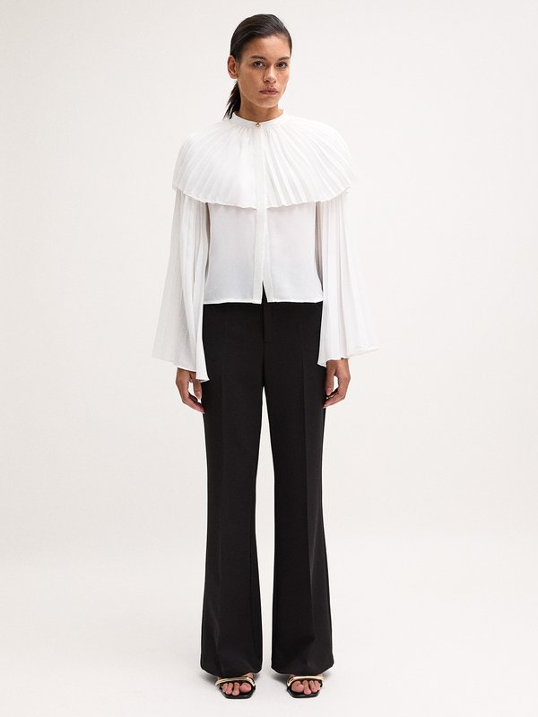 Pomelo VERSE Pleated Blouse - White