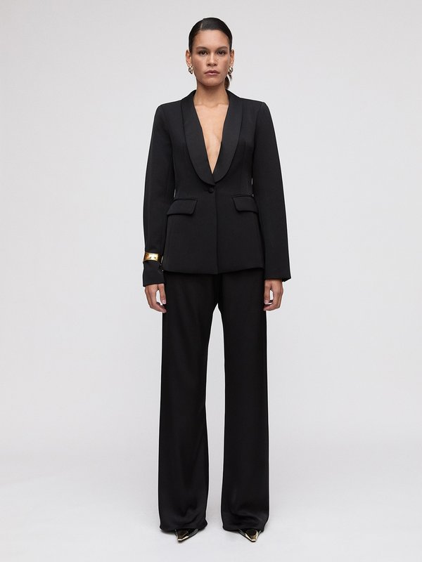 Pomelo VERSE Shawl Lapel Blazer - Black