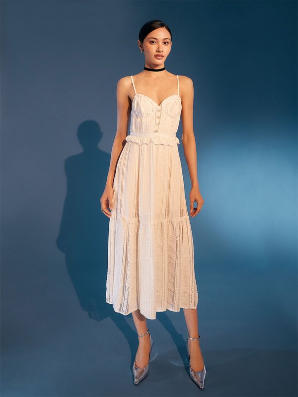 Pomelo VERSE The Aurora Dress - White