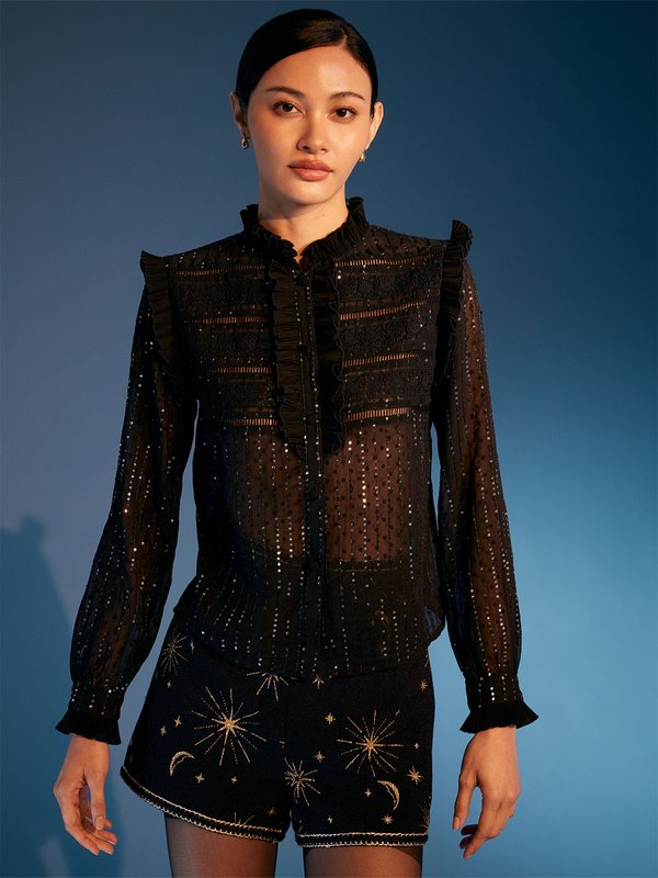 pomelo VERSE The Nova Blouse - Black