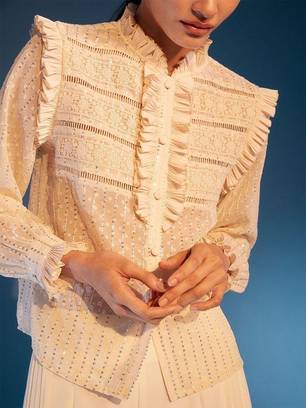 Pomelo VERSE The Nova Blouse - Cream