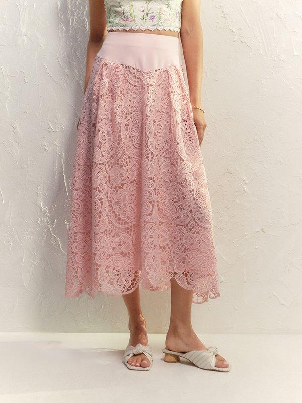 pomelo VERSE The Peony Skirt - Light Pink